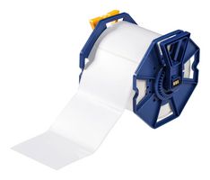 BRADY J-76-2618 Label, Die Cut, 3" Width x 4" Length, White, Polyester, BradyJet J7300 Series Color Label Printers