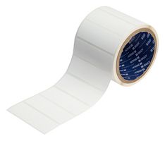 BRADY J40-55-2618 Label, Die Cut, 2" Width x 4" Length, White, Polyester, BradyJet J4000 Series Color Label Printers