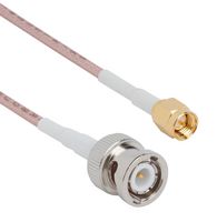 AMPHENOL RF 095-850-250M100 RF / Coaxial Cable Assembly, 3.3 ft, 1 m, RG316DB, BNC Plug, SMA Plug, 50 ohm