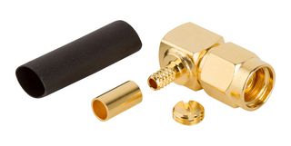 AMPHENOL RF 132123RP RF / Coaxial Connector, SMA RP Coaxial, Right Angle Plug, Crimp, 50 ohm, RG174, RG188A, RG316