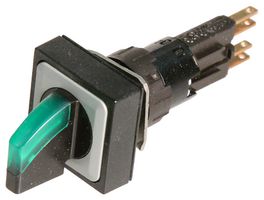 EATON MOELLER Q25LWK1R-GN/WB Rotary Switch, 2 Position, 1 Pole, 45 °, 24 V, RMQ-16 Series