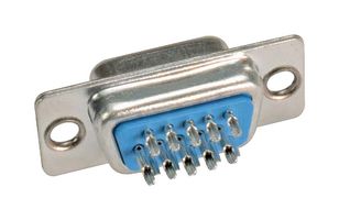 L-COM SDH15S D Sub Connector, High Density, Receptacle, SDH_S Series, 15 Contacts, DE, Solder Cup