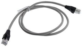 L-COM TRD855SCR-3 Ethernet Cable, Cat5e, Cat5e, RJ45 Plug to RJ45 Plug, STP (Shielded Twisted Pair), Gray, 900 mm