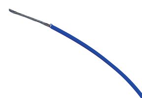 ALPHA WIRE 3253 BL005 Wire, PVC, Blue, 18 AWG, 7 x 26AWG, 100 ft