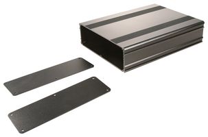 BOX ENCLOSURES B4-220BK Metal Enclosure, Optional Sealing Kit SK-4, Small, Extruded Aluminum, 53.6 mm, 169.8 mm, 220 mm
