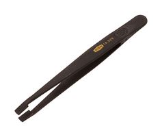 AVEN 18529 Tweezers, Component Handling, Straight/Flat, 4.5" Overall Length, Plastic Tip