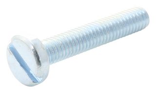 TR FASTENINGS M3.5 20 PSSTMC Z100 Machine Screw, DIN 85, M3.5, 20 mm, Steel, Bright Zinc, Pan Head Slotted