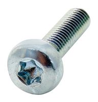 TR FASTENINGS M3/12/PTSTMCZ100 Machine Screw, M3, 12 mm, Steel, Bright Zinc, Pan Head Torx