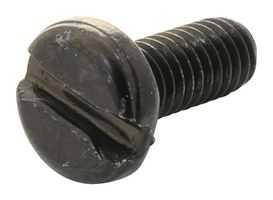 TR FASTENINGS M36PSSTMCB100- Machine Screw, DIN 85, M3, 6 mm, Steel, Black Zinc, Pan Head Slotted