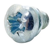 TR FASTENINGS M46PRSTSSZ100- Machine Screw, M4, 6 mm, Steel, Bright Zinc, Pan Head Pozidriv
