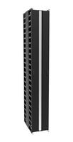 HAMMOND VFMMD12BK Cable Organizer, Vertical, Steel/Blk, 44U, Finger Cable Manager, Hammond Open Frame Racks