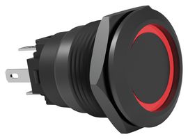 CARLING TECHNOLOGIES AV1-2A211A-R00 Interruptor (Switch) Antivandalismo, AV Series, 19 mm, SPST-NO, SPST-NC, Momentáneo