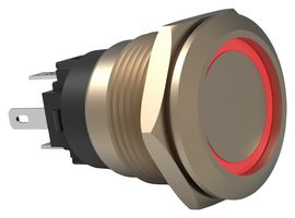 CARLING TECHNOLOGIES AV1-4A211A-R00 Interruptor (Switch) Antivandalismo, AV Series, 19 mm, SPST-NO, SPST-NC, Momentáneo