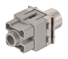 HARTING 09140012781 Heavy Duty Connector, Axial, Han-Modular Series, Module, 1 Contact, Receptacle, Screw Socket
