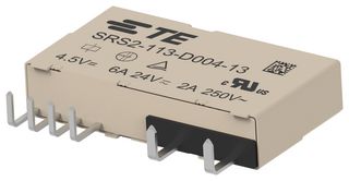 TE CONNECTIVITY SRS2-113-D004-13 Relevador de Seguridad, Monoestable CD, 4.5 VDC, SPST-NO, SPST-NC, SRS2 Series, Agujero Pasante