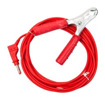MEGGER KG-00522 Alligator Clip to Banana Plug Test Lead, Alligator Clip, Stackable Banana Plug, 16 ft, 5 m, Red