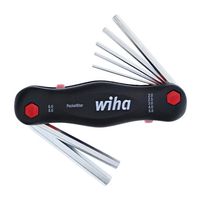 WIHA 35195 Hex Key Set, Fold-Out, 2mm, 2.5mm, 3mm, 4mm, 5mm, 6mm, 8mm Hex Keys, 7 Piece