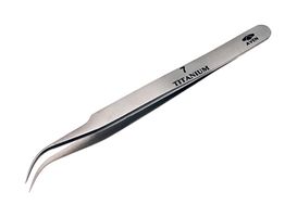 AVEN 18072TT Tweezers, Precision, Style AA, Curve/Pointed, 120mm Overall Length, Titanium