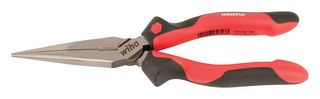 WIHA 30911 Pliers, Long Nose, Industrial, SoftGrip Ergo Handles, 6.3"