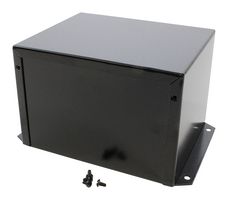 HAMMOND 1411FBPBK Metal Enclosure, w/ Flange, Small, Aluminum, 102.18 mm, 180.98 mm, 152.04 mm, IP32