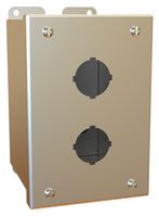 HAMMOND 1437MS16B Metal Enclosure, 2 Holes, Push Button, 316 Stainless Steel, 152 mm, 102 mm, 121 mm, IP66