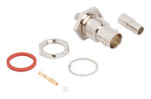 AMPHENOL RF 031-70566-12G RF / Coaxial Connector, BNC Coaxial, Straight Bulkhead Jack, Crimp, 75 ohm, Belden 4855R
