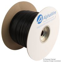 ALPHA WIRE G110NF12 BK002 Sleeving, Expandable, PET (Polyethylene Terephthalate), Black, 6.35 mm, 152.4 m, 500 ft