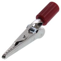 MUELLER ELECTRIC BU-60HS-2 Alligator Clip, 7.95 mm, 10 A, Red