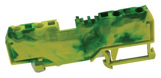 WAGO 280-837 Bloque de Terminal c/Montaje en Riel DIN, 4 Posiciones, 28 AWG, 12 AWG, 2.5 mm², Pinza, 20 A