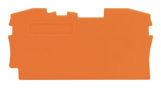WAGO 2006-1292 Accessory, Orange, Wago TOPJOB S 2006 Series Snap-On Terminal Blocks, End & Intermediate Plate