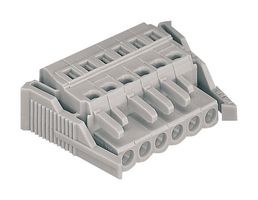 WAGO 231-108/037-000 Pluggable Terminal Block, 5 mm, 8 Positions, 28 AWG, 12 AWG, 2.5 mm², Clamp