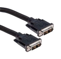 L-COM CTLDVISPL-15 Audio / Video Cable Assembly, DVI-D Single Link Plug, DVI-D Single Link Plug, 15 ft, 4.6 m, Gray