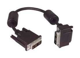 L-COM DVIDS-RA2Z-15 Cable de Audio / Video, Plug de enlace único DVI-D de 90°, DVI-D Un Enlace Macho, 15 ft, 4.6 m