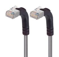 L-COM TRD695SZRA5GRY-3 Ethernet Cable, Cat6, 90° RJ45 Plug to 90° RJ45 Plug, FTP (Foiled Twisted Pair), Gray, 914.4 mm