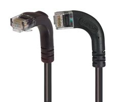 L-COM TRD695ZRA11BLK-1 Ethernet Cable, Cat6, 90° RJ45 Plug to 90° RJ45 Plug, UTP (Unshielded Twisted Pair), Black