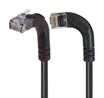 L-COM TRD695ZRA13BLK-2 Ethernet Cable, Cat6, 90° RJ45 Plug to 90° RJ45 Plug, UTP (Unshielded Twisted Pair), Black