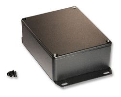 HAMMOND 1590YFLBK Metal Enclosure, Small, Diecast Aluminum, 42 mm, 92 mm, 92 mm, IP54