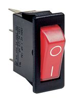 ARCOLECTRIC / BULGIN LIMITED C5503ARBR7 Interruptor (Switch) de Balancín, Filamento de 12V, Encendido-apagado, SPST-NO, con Iluminación