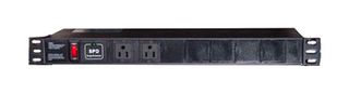 L-COM RP00023 Power Distribution, 12 Outlets, 115 V, 15 A, 482.6 mm, 1.83 m