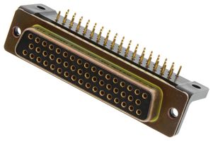 ITT CANNON M24308/23-29F D Sub Connector, 50 Contacts, Receptacle, Solder, DD, M24308 Series, Steel Body