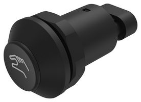 EAO 09-RS.1101.0900.M007 Industrial Pushbutton Switch, 09 Series, 30 mm, SPST-NO, Momentary, Round Raised, Black