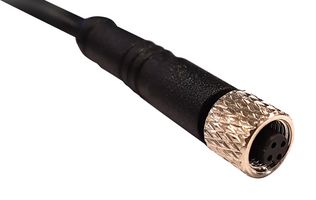 BULGIN LIMITED PXPPVC05FBF04ACL010PVC Sensor Cable, M5 Receptacle, Free End, 4 Positions, 1 m, 3.3 ft, Buccaneer M5 Series