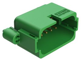 AMPHENOL SINE/TUCHEL AT04-18PC-BM01 Automotive Connector, Key-C, Green, BoardLock AT Series, Straight Receptacle, 18 Contacts, PCB Pin