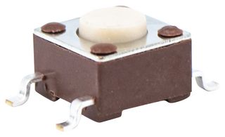 E-SWITCH TL3301NF160QG-KR Tactile Switch, SPST-NO-DM, TL3301 Series, Top Actuated, Surface Mount, Round Button, 160 gf
