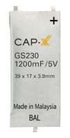 CAP-XX GS203F Supercapacitor, 0.27 F, 5 V, Soldar, ± 20%