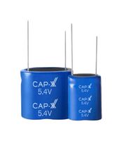 CAP-XX GY25R58E16V105RN Supercapacitor, 1 F, 5.5 V, Radial Leaded, -10%, +30%, 12 mm, 1000 hours @ 70°C