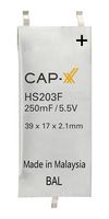 CAP-XX HS230F Supercapacitor, 1.2 F, 5.5 V, Solder, ± 20%