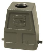 HARTING 19300060446 Heavy Duty Connector, M25 Top Entry, 2 Pegs, High Profile, Hood, Top Entry, Aluminum Body, 1 Lever