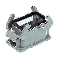 HARTING 19340030270 Heavy Duty Connector, Base, Bulkhead Mount, Side Entry, Aluminum Body, 2 Lever, 10B