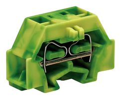 WAGO 260-337 DIN Rail Mount Terminal Block, Rail Mount, 4 Positions, 1.5 mm², Push In